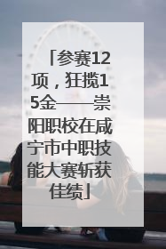参赛12项，狂揽15金——崇阳职校在咸宁市中职技能大赛斩获佳绩