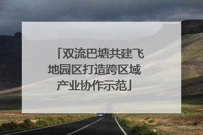 双流巴塘共建飞地园区打造跨区域产业协作示范