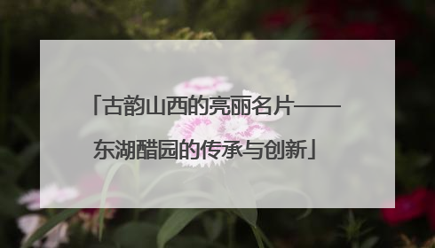 古韵山西的亮丽名片——东湖醋园的传承与创新