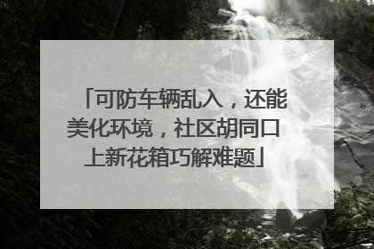 可防车辆乱入，还能美化环境，社区胡同口上新花箱巧解难题