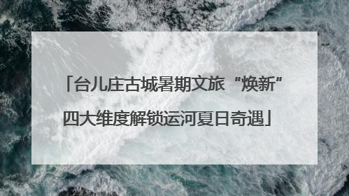 台儿庄古城暑期文旅“焕新” 四大维度解锁运河夏日奇遇
