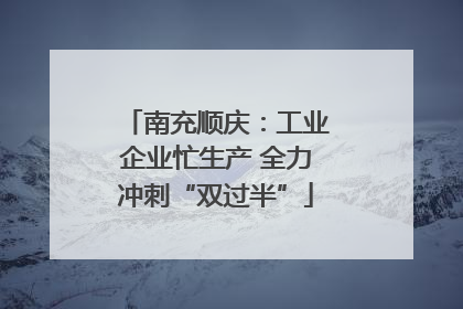 南充顺庆：工业企业忙生产 全力冲刺“双过半”