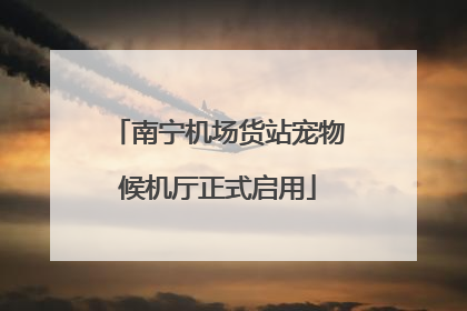 南宁机场货站宠物候机厅正式启用