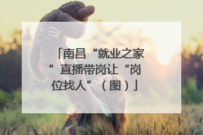 南昌“就业之家”直播带岗让“岗位找人”（图）