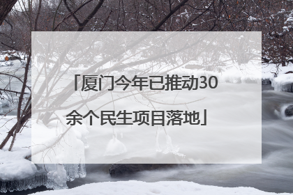厦门今年已推动30余个民生项目落地