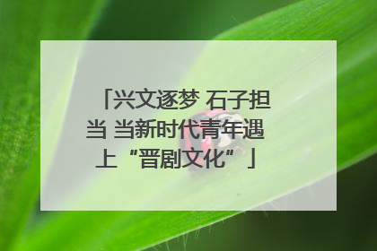 兴文逐梦 石子担当 当新时代青年遇上“晋剧文化”