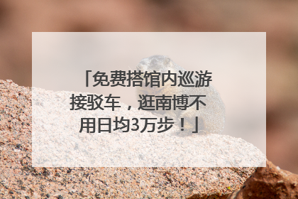 免费搭馆内巡游接驳车，逛南博不用日均3万步！
