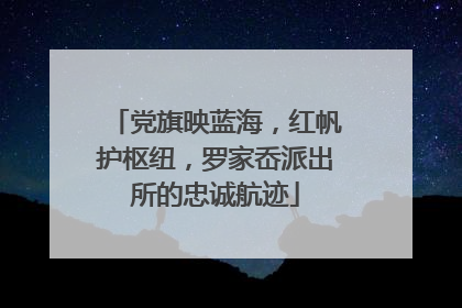党旗映蓝海，红帆护枢纽，罗家岙派出所的忠诚航迹