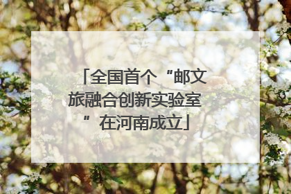 全国首个“邮文旅融合创新实验室”在河南成立