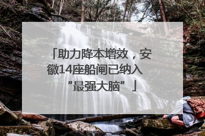 助力降本增效，安徽14座船闸已纳入“最强大脑”