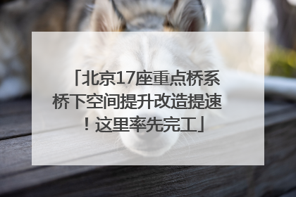 北京17座重点桥系桥下空间提升改造提速！这里率先完工