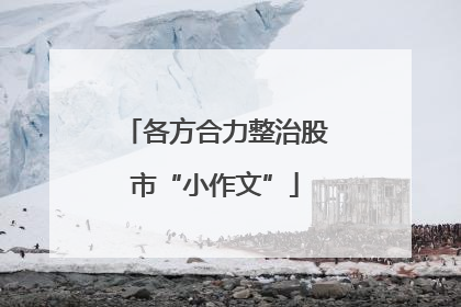各方合力整治股市“小作文”