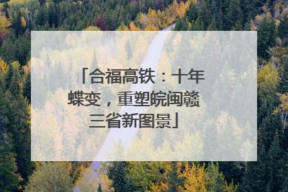 合福高铁：十年蝶变，重塑皖闽赣三省新图景