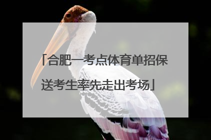 合肥一考点体育单招保送考生率先走出考场
