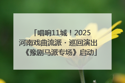 唱响11城！2025河南戏曲流派・巡回演出《豫剧马派专场》启动