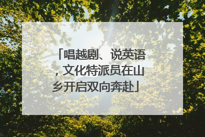 唱越剧、说英语，文化特派员在山乡开启双向奔赴