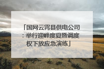 国网云霄县供电公司：举行迎峰度夏暨调度权下放应急演练