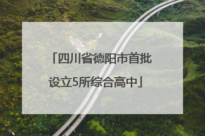 四川省德阳市首批设立5所综合高中