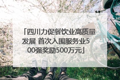 四川力促餐饮业高质量发展 首次入围服务业500强奖励500万元