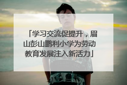 学习交流促提升，眉山彭山鹏利小学为劳动教育发展注入新活力