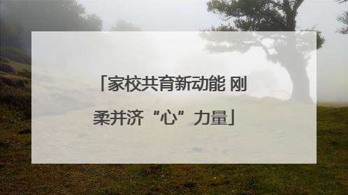 家校共育新动能 刚柔并济“心”力量