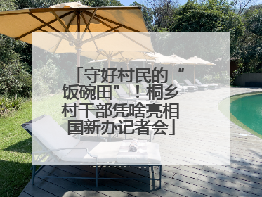 守好村民的“饭碗田”！桐乡村干部凭啥亮相国新办记者会