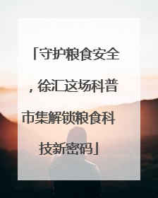 守护粮食安全，徐汇这场科普市集解锁粮食科技新密码