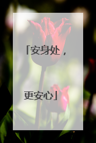 安身处，更安心