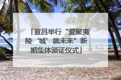 宜昌举行“爱聚夷陵‘城’就未来”新婚集体颁证仪式