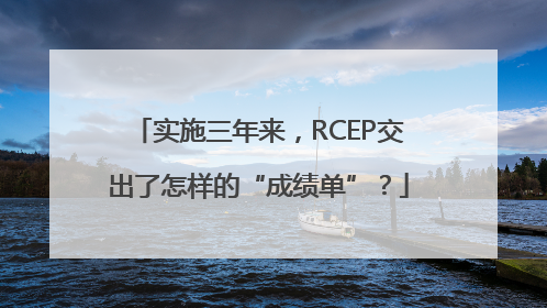 实施三年来，RCEP交出了怎样的“成绩单”？