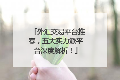 外汇交易平台推荐，五大实力派平台深度解析！