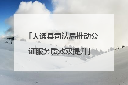 大通县司法局推动公证服务质效双提升