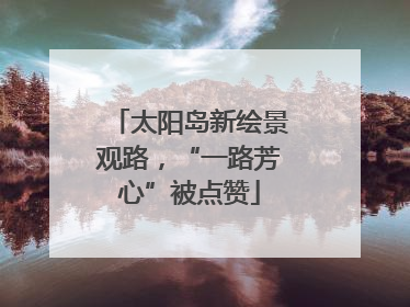 太阳岛新绘景观路，“一路芳心”被点赞