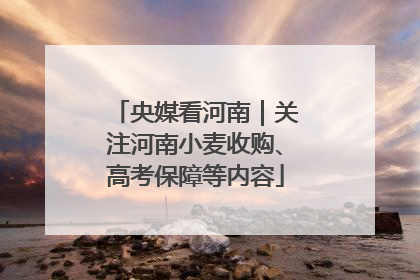 央媒看河南｜关注河南小麦收购、高考保障等内容