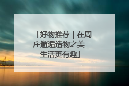 好物推荐｜在周庄邂逅造物之美 生活更有趣