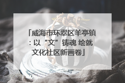威海市环翠区羊亭镇：以“文”铸魂 绘就文化社区新画卷