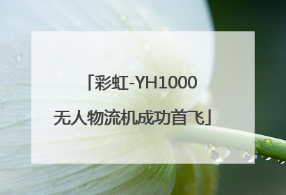 彩虹-YH1000无人物流机成功首飞