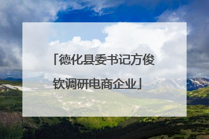 德化县委书记方俊钦调研电商企业