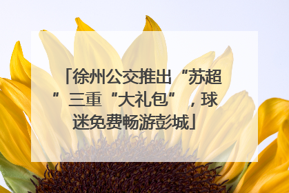 徐州公交推出“苏超”三重“大礼包”，球迷免费畅游彭城
