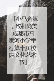 小马奔腾，致和尚美 成都市马家河小学举行第十届校园文化艺术节