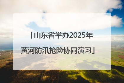 山东省举办2025年黄河防汛抢险协同演习