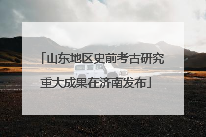山东地区史前考古研究重大成果在济南发布