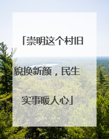 崇明这个村旧貌换新颜，民生实事暖人心