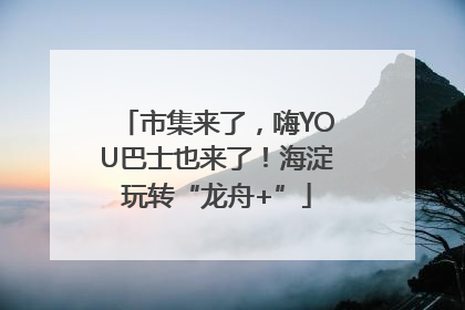 市集来了，嗨YOU巴士也来了！海淀玩转“龙舟+”