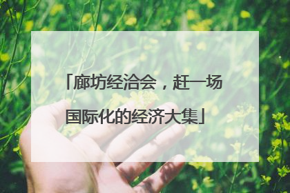 廊坊经洽会，赶一场国际化的经济大集