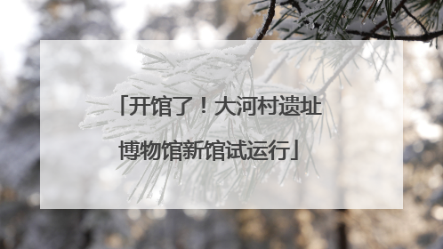 开馆了！大河村遗址博物馆新馆试运行