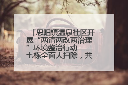 思阳镇温泉社区开展“两清两改两治理”环境整治行动——七栋全面大扫除，共建洁净家园