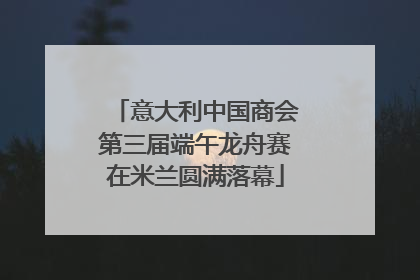 意大利中国商会第三届端午龙舟赛在米兰圆满落幕