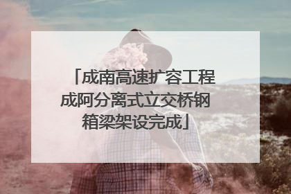 成南高速扩容工程成阿分离式立交桥钢箱梁架设完成