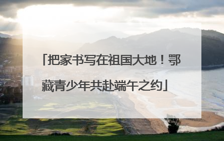 把家书写在祖国大地！鄂藏青少年共赴端午之约